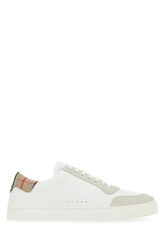 Burberry Man Two-Tone Leather And Suede Sneakers