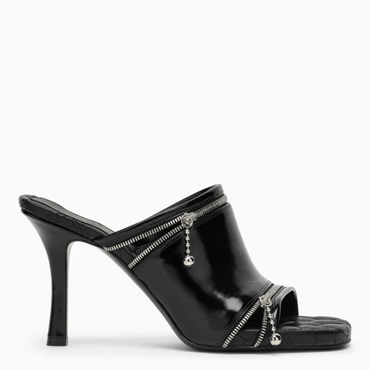 Burberry Black Leather Sleep Sandal Women