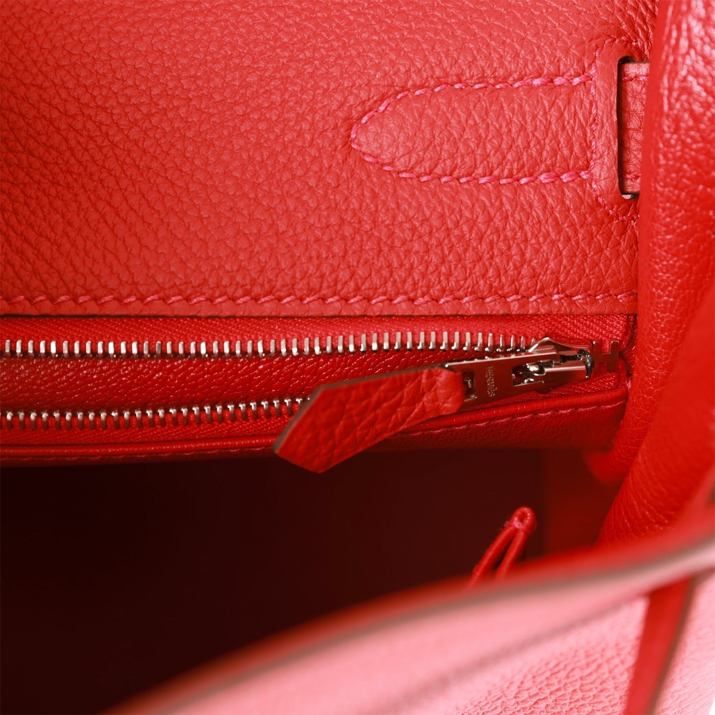 Hermes Kelly Retourne 32 Geranium Togo Palladium Hardware